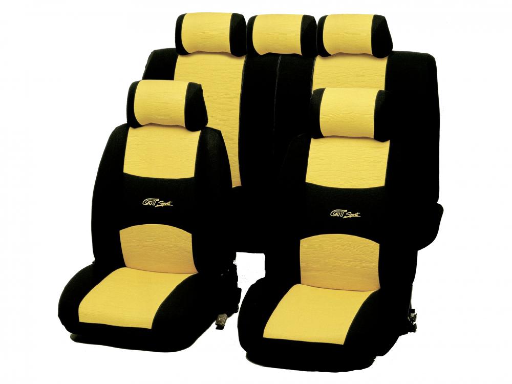 Univerzális üléshuzat GT Sport 5 személyes sárga színben