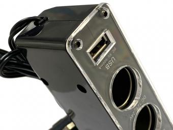 Autós szivargyújtó csatlakozó elosztó 4in1 USB csatlakozóval - telefontöltő